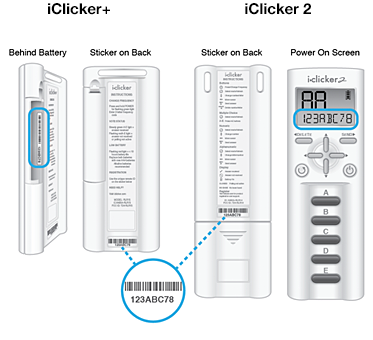 Find your I>Clicker registration number