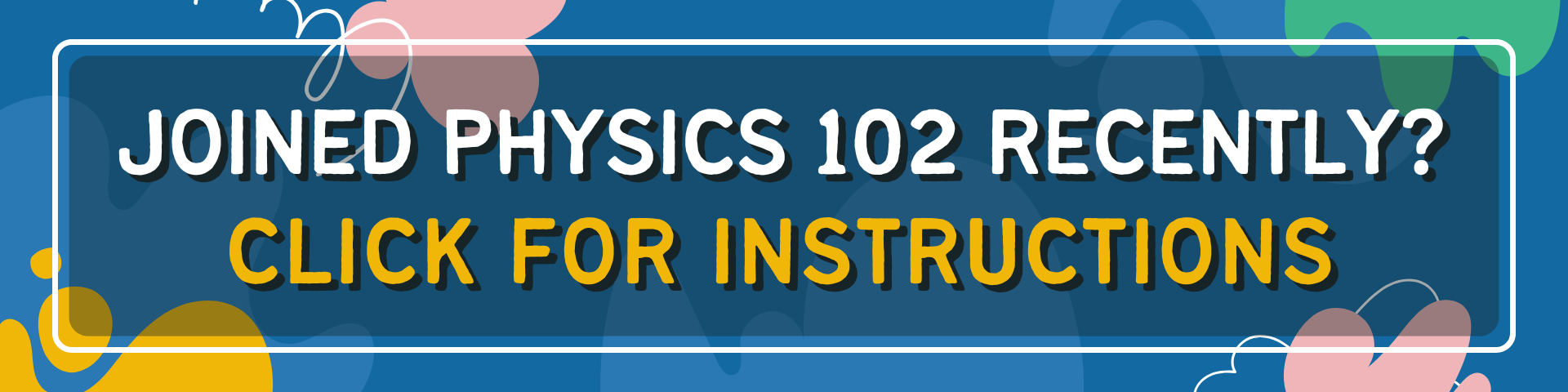 Click for instructions related to joining the class after the first day