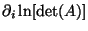 $\displaystyle \partial_i \ln [\det(A)]$