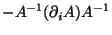 $\displaystyle - A^{-1} (\partial_i A) A^{-1}$