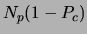 $N_p(1-P_c)$